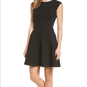 Halogen Black Flare Dress